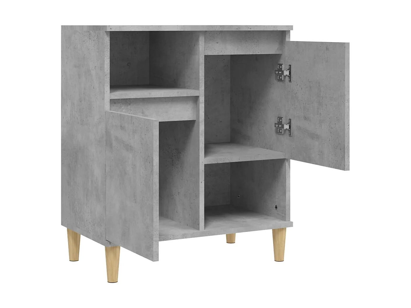 Dressoir 60x35x70 cm bewerkt hout betongrijs NL641699