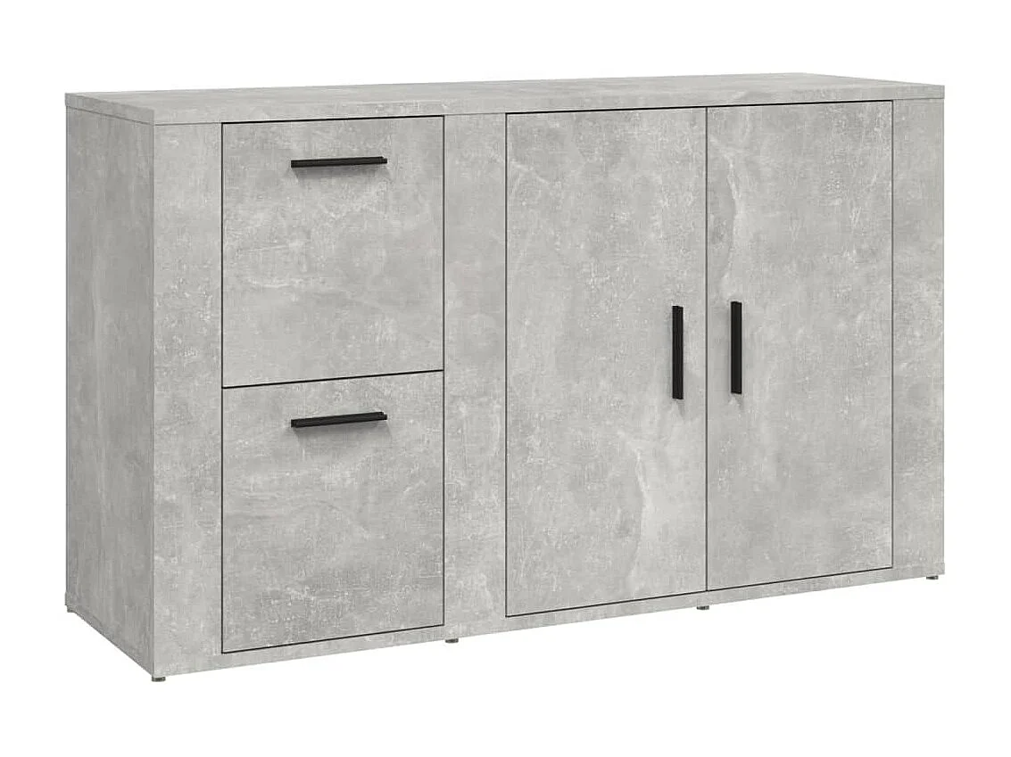 Aparador de madera contrachapada gris hormigón 100x33x59,5 cm ES92829
