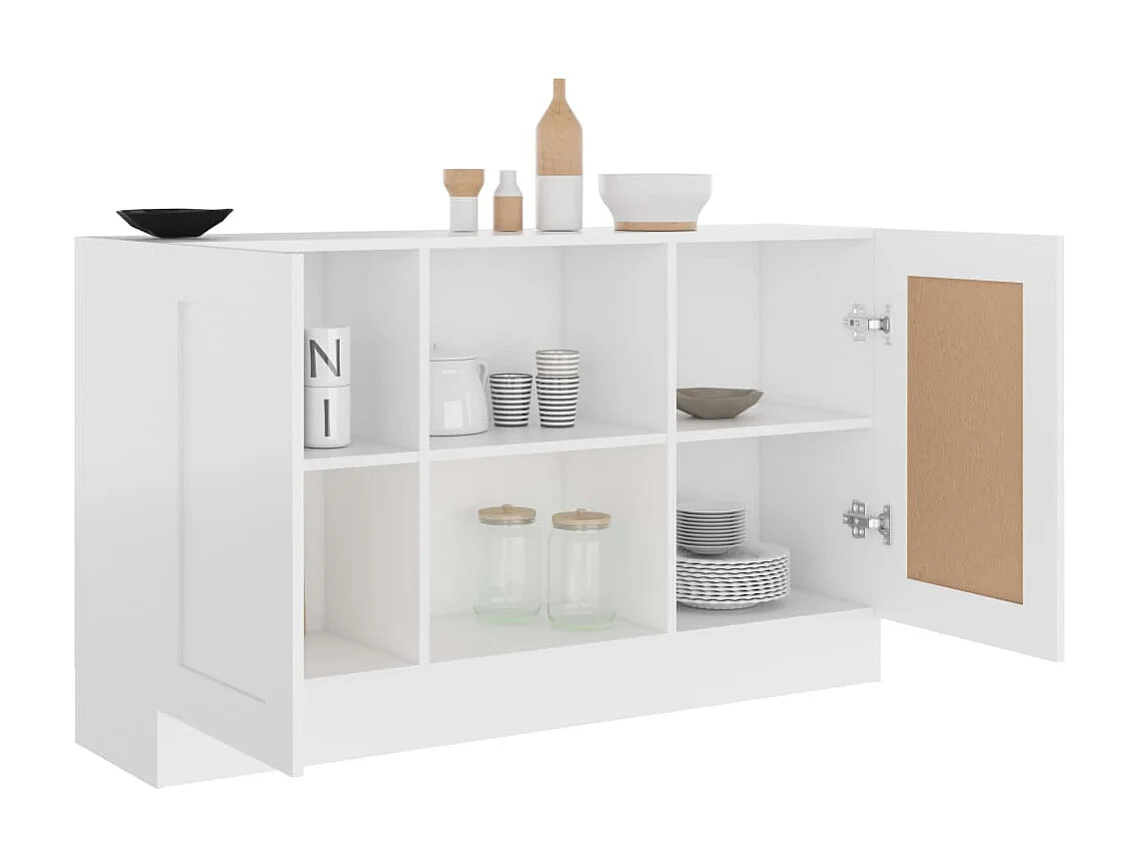 Dressoir 120x30,5x70 cm bewerkt hout wit NL291120