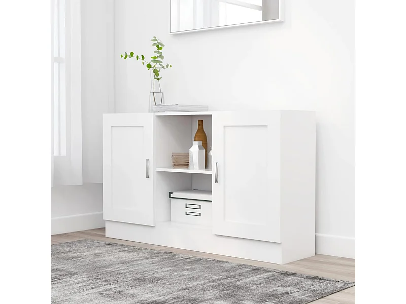 Dressoir 120x30,5x70 cm bewerkt hout wit NL291120