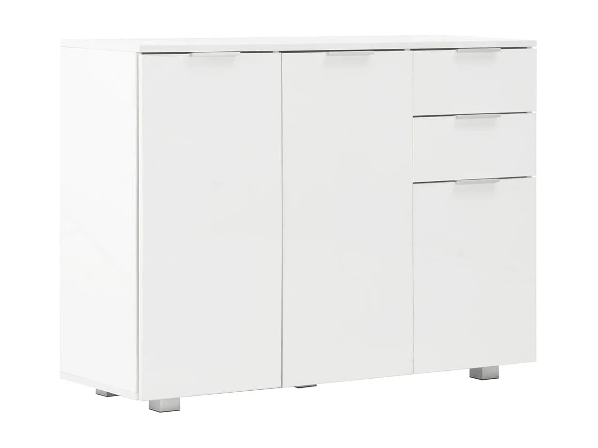 Buffet Blanc brillant 107x35x80,5 cm QWE58920