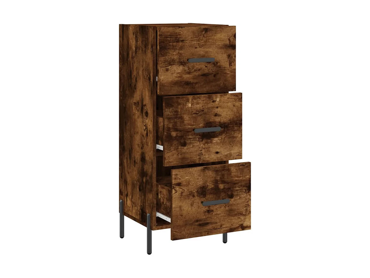 Buffet Chêne fumé 34,5x34x90 cm Bois d'ingénierie QWE66285