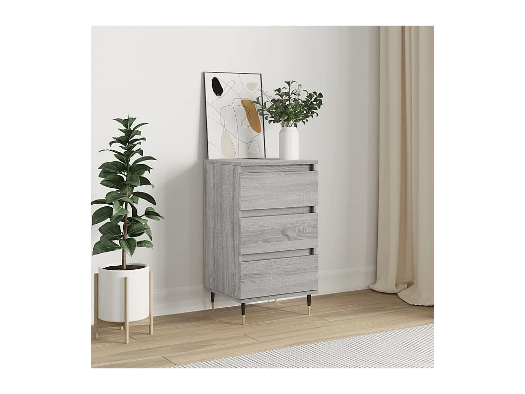 Buffet sonoma gris 40x35x70 cm bois d'ingénierie QWE11711