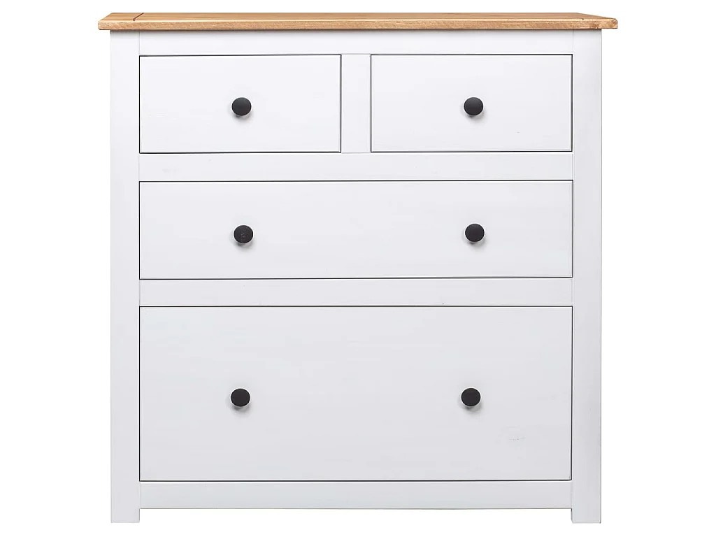 Aparador 80x40x83 cm madeira de pinho Panama branco PT504565