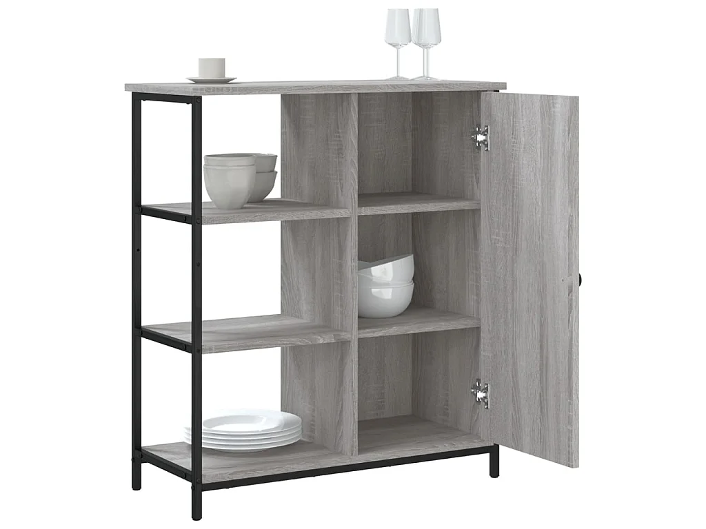 Buffet sonoma gris 70x30x80 cm bois d'ingénierie QWE49171