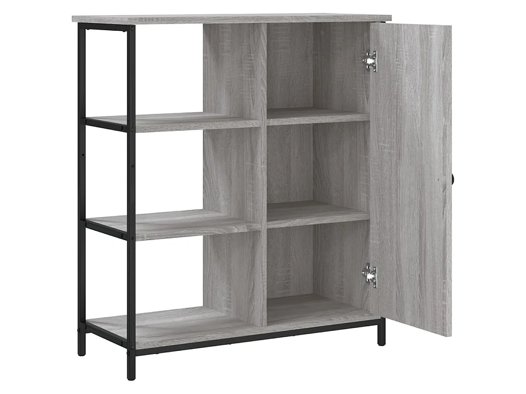 Dressoir 70x30x80 cm bewerkt hout grijs sonoma NL858052