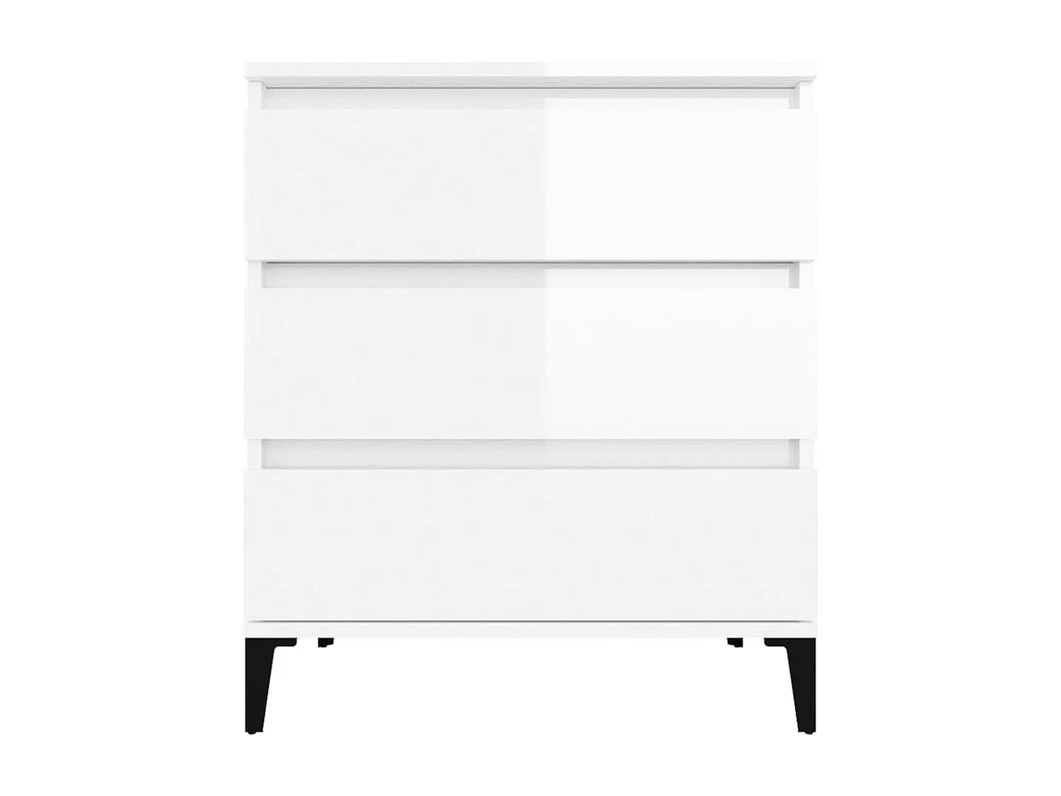 Buffet Blanc brillant 60x35x70 cm Bois d'ingénierie EGER34765