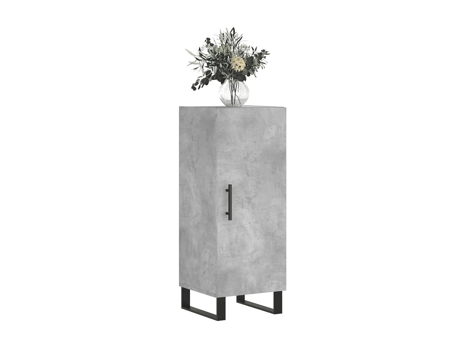 Aparador de madera contrachapada gris hormigón 34,5x34x90 cm ES68552