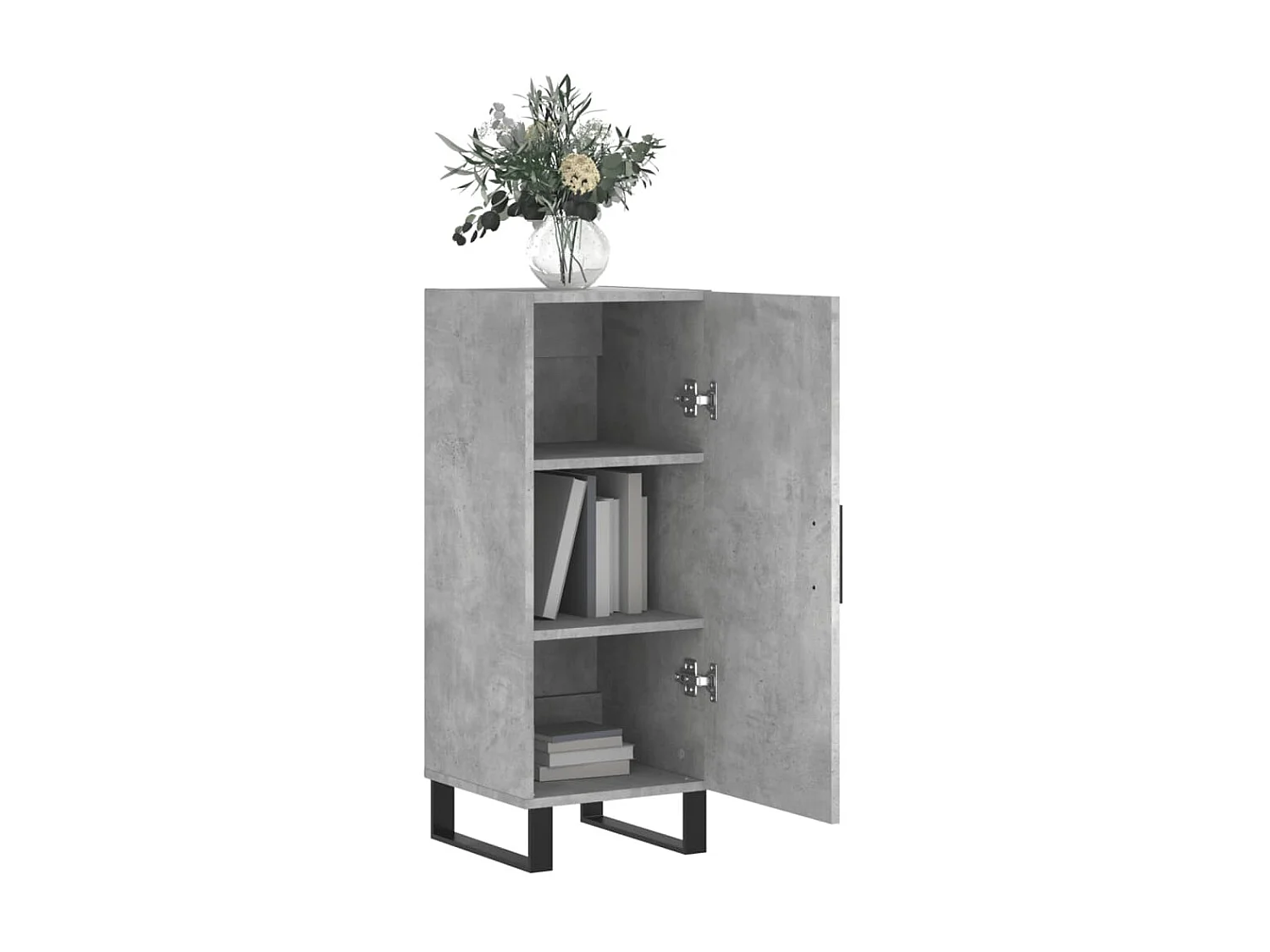 Buffet Gris béton 34,5x34x90 cm Bois d'ingénierie QWE62884