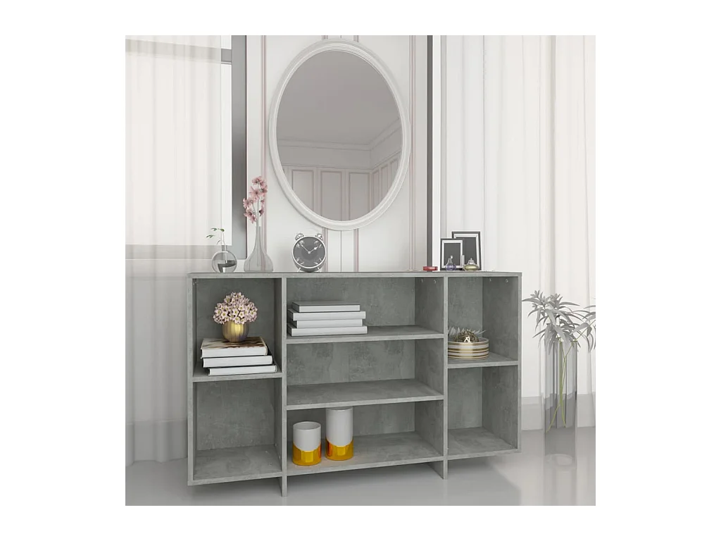 Buffet gris béton 120x30x75 cm bois d'ingénierie EGER73271