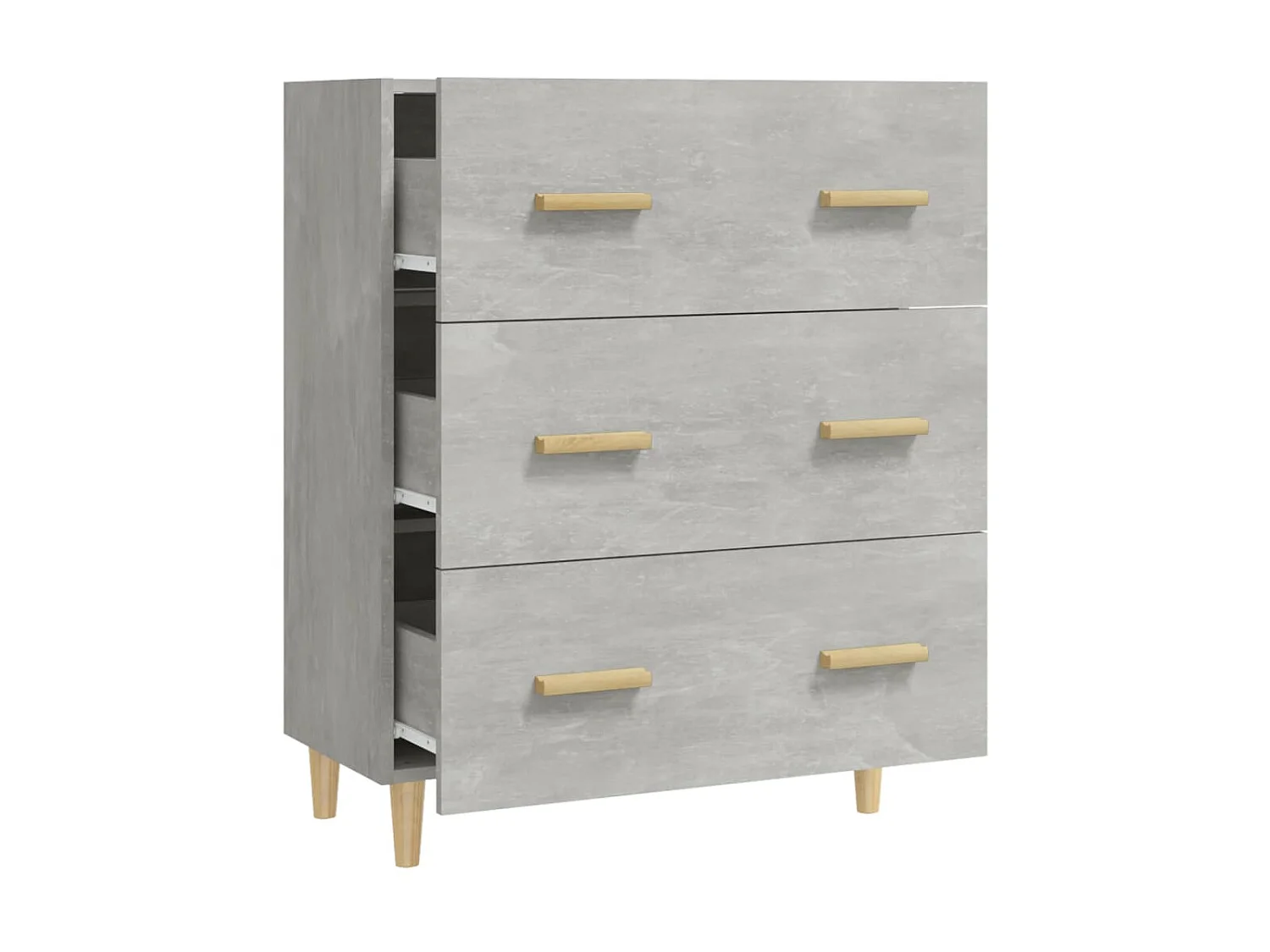 Buffet Gris béton 70x34x90 cm Bois d'ingénierie EGER79384