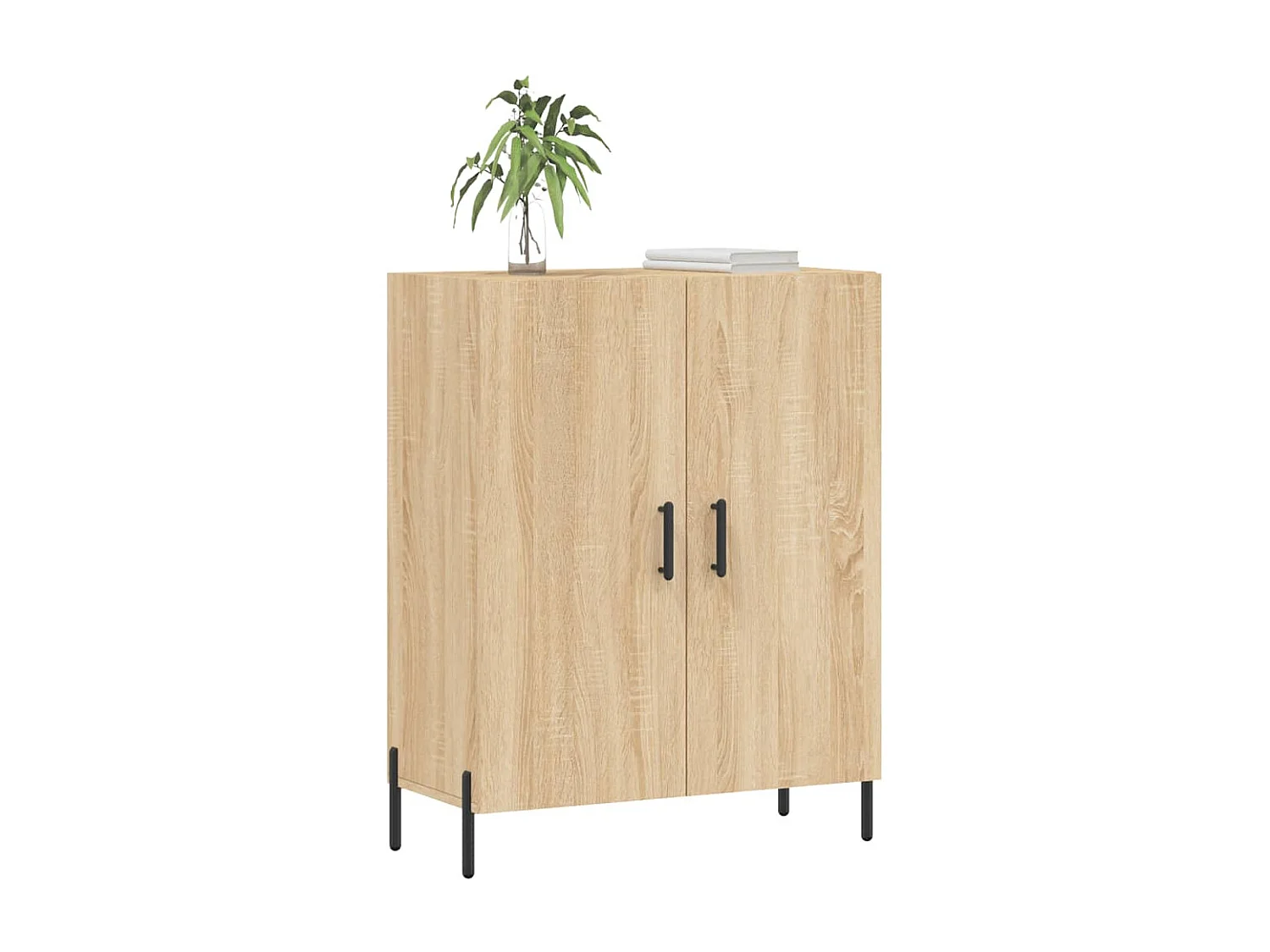 Buffet chêne sonoma 69,5x34x90 cm bois d'ingénierie QWE92959