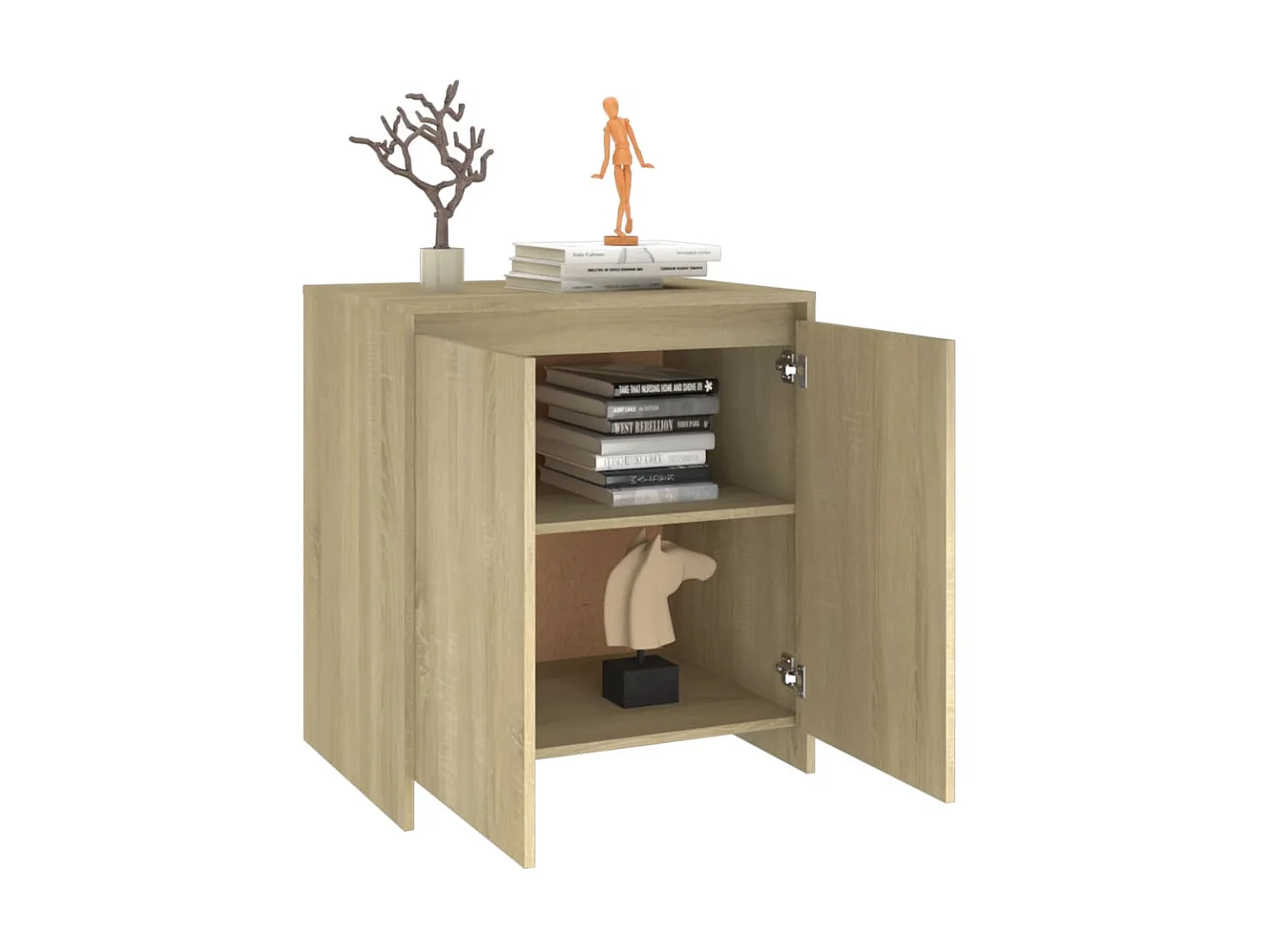 Dressoir 70x41x75 cm bewerkt hout sonoma eikenkleurig NL97682