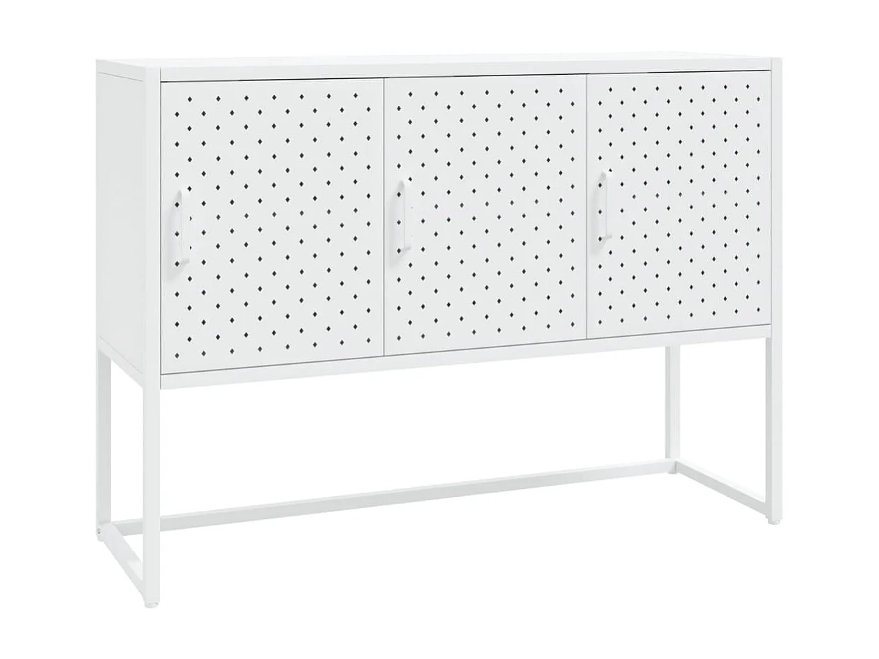 Aparador 105x35x75 cm aço branco PT828814