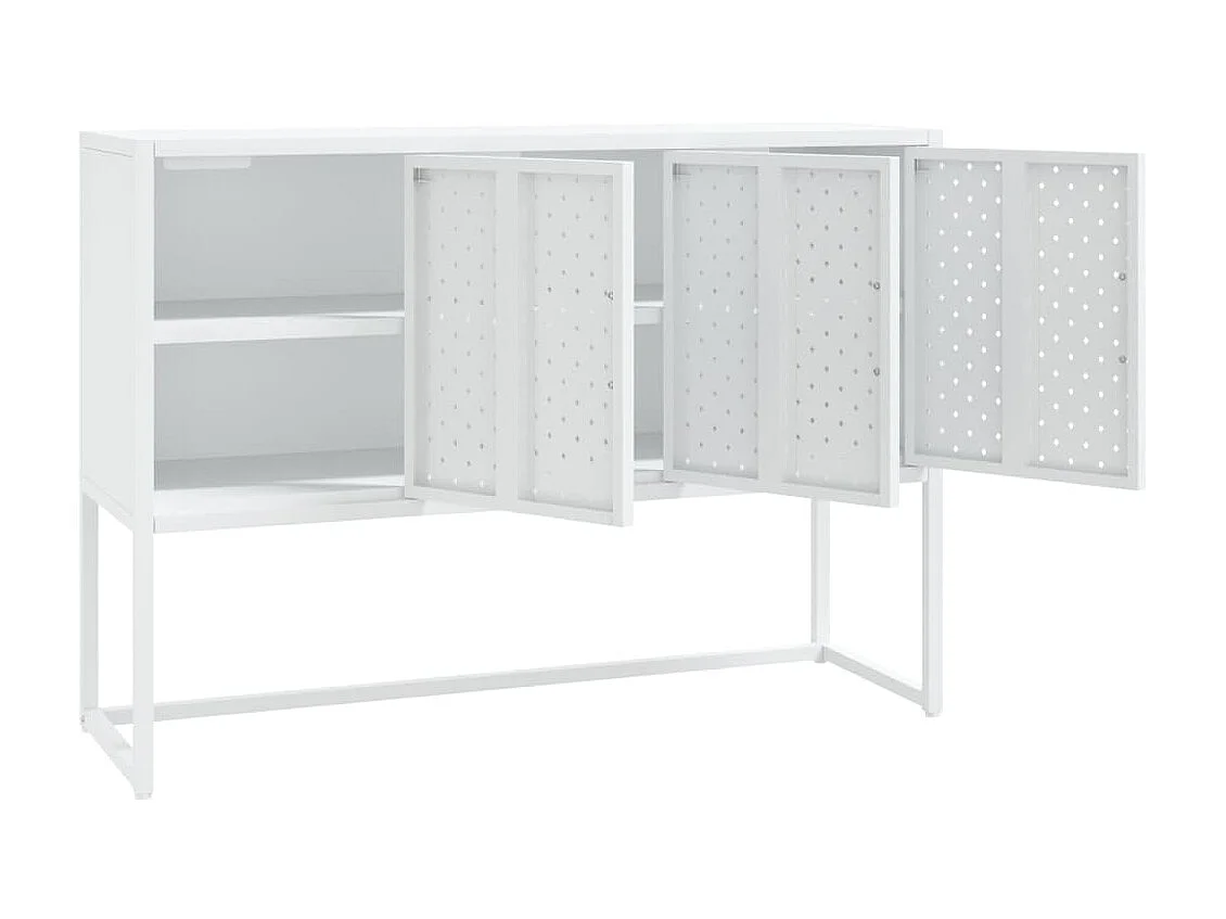 Aparador 105x35x75 cm aço branco PT828814