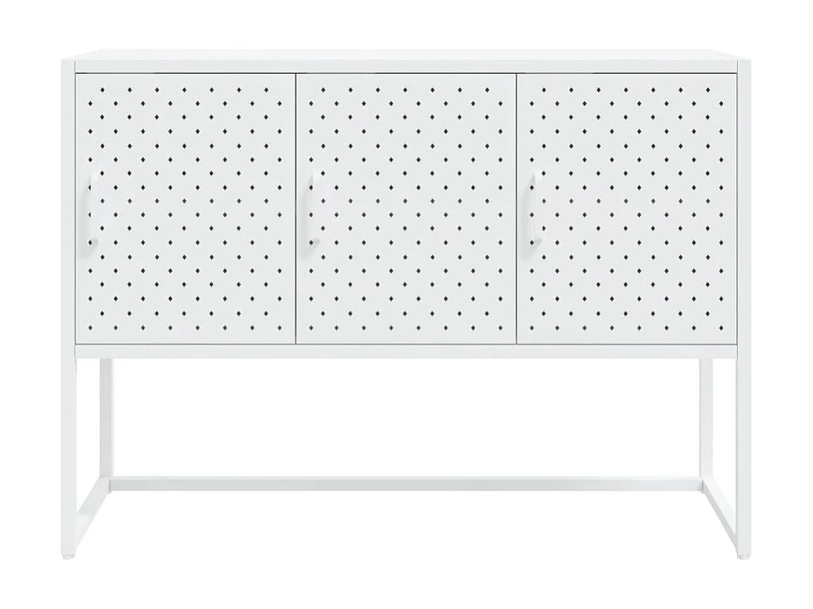 Aparador 105x35x75 cm aço branco PT828814