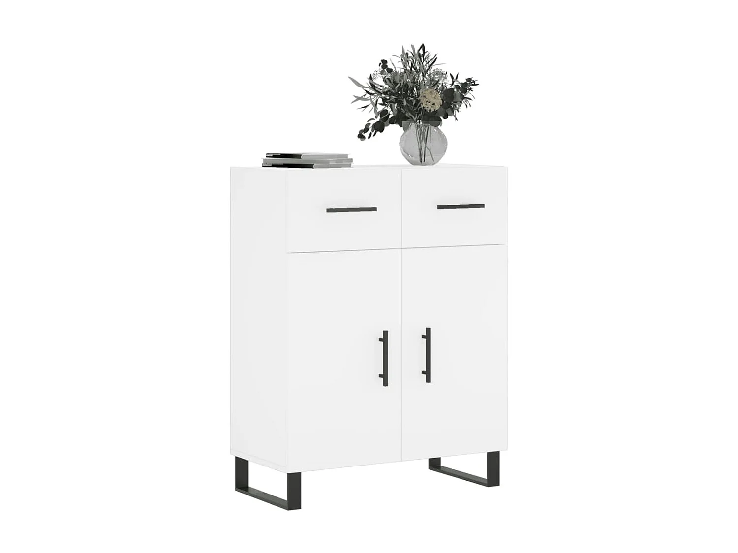 Dressoir 69,5x34x90 cm bewerkt hout wit NL448839