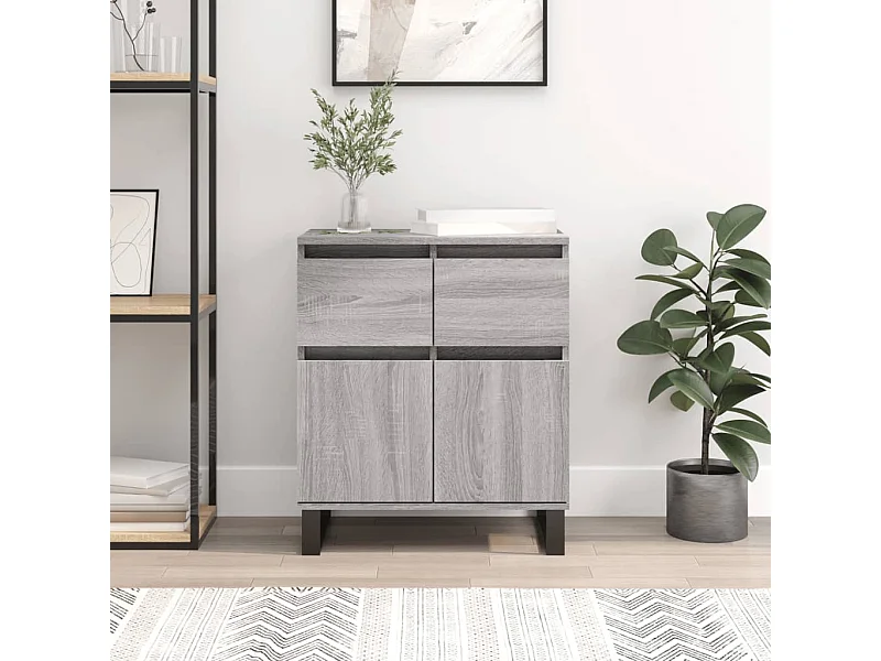 Buffet Sonoma gris 60x35x70 cm Bois d'ingénierie QWE67997