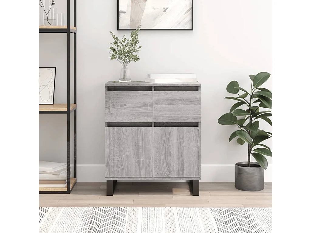 Buffet Sonoma gris 60x35x70 cm Bois d'ingénierie QWE67997