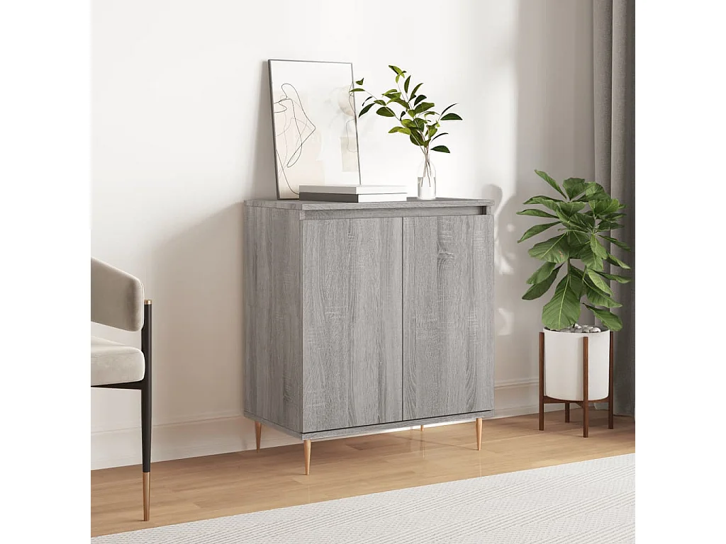 Buffet Sonoma gris 60x35x70 cm Bois d'ingénierie QWE11959