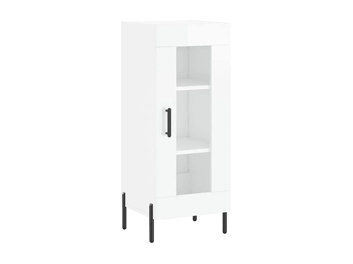 Buffet Blanc brillant 34,5x34x90 cm Bois d'ingénierie QWE56522