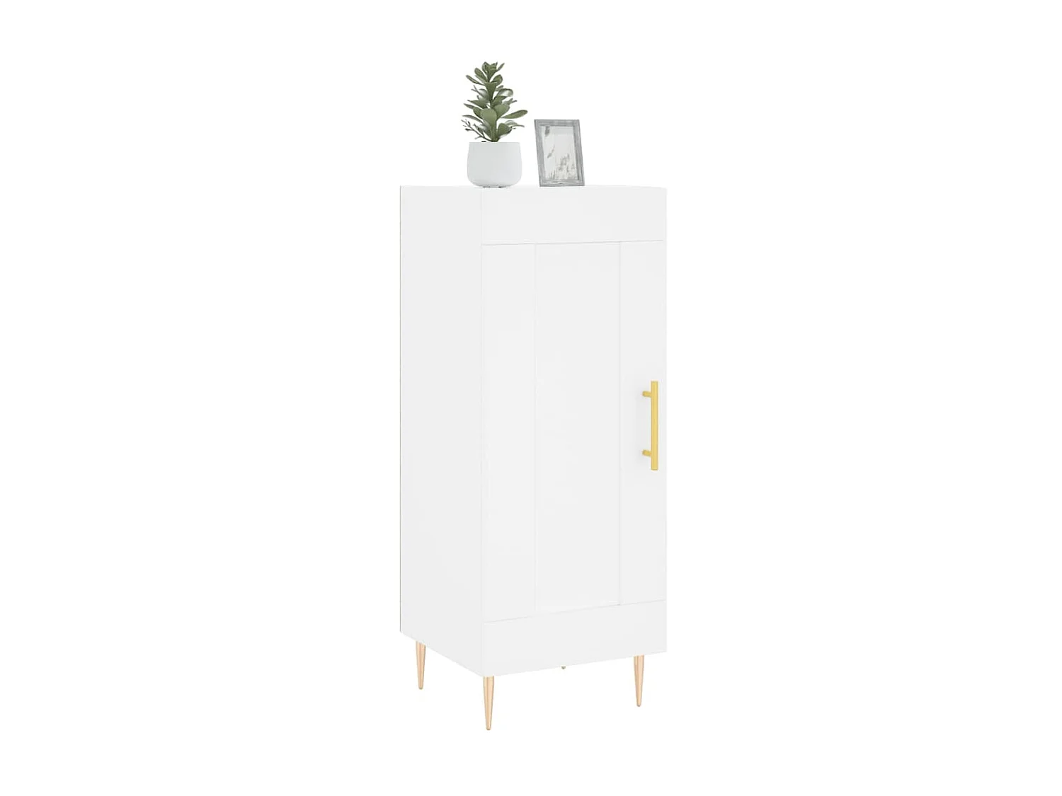 Buffet blanc 34,5x34x90 cm bois d'ingénierie QWE83878