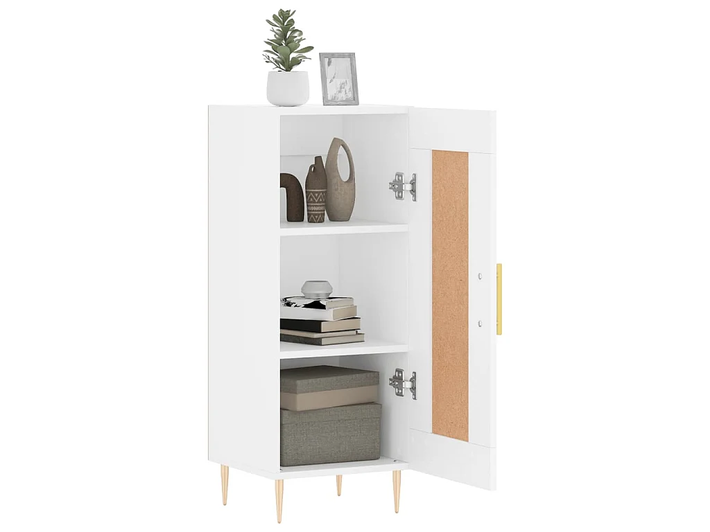 Buffet blanc 34,5x34x90 cm bois d'ingénierie QWE83878