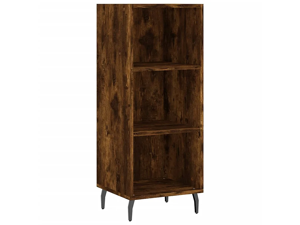 Buffet chêne fumé 34,5x32,5x90 cm bois d'ingénierie QWE86243