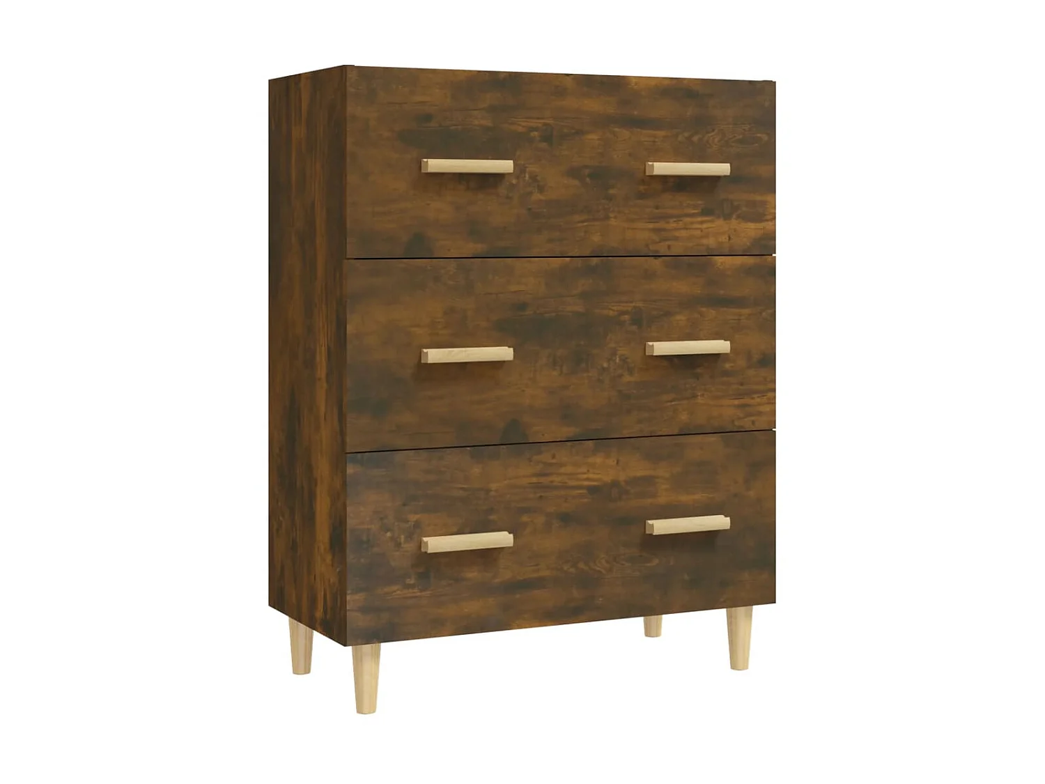 Dressoir 70x34x90 cm bewerkt hout gerookt eikenkleurig NL61078