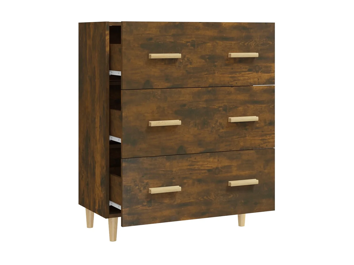 Dressoir 70x34x90 cm bewerkt hout gerookt eikenkleurig NL61078