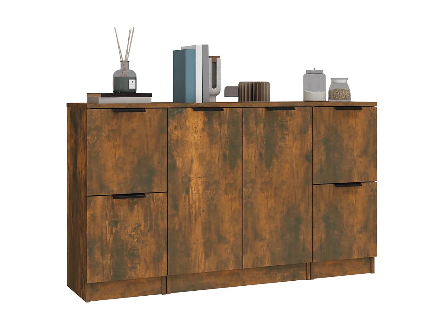 Buffets 3 pcs Chêne fumé Bois d'ingénierie EGER57377