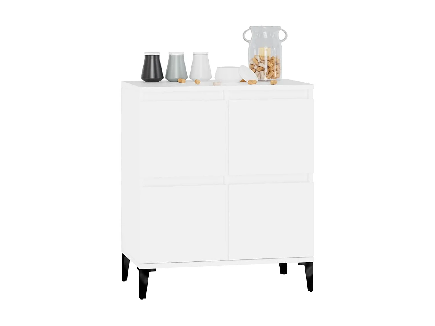 Aparador 60x35x70 cm derivados de madeira branco PT357002