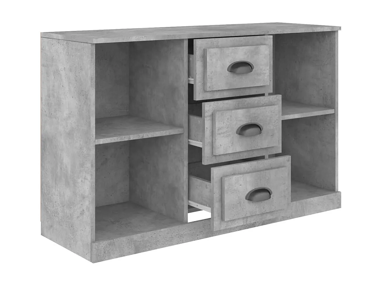 Buffet gris béton 104,5x35,5x67,5 cm bois d'ingénierie EGER37063
