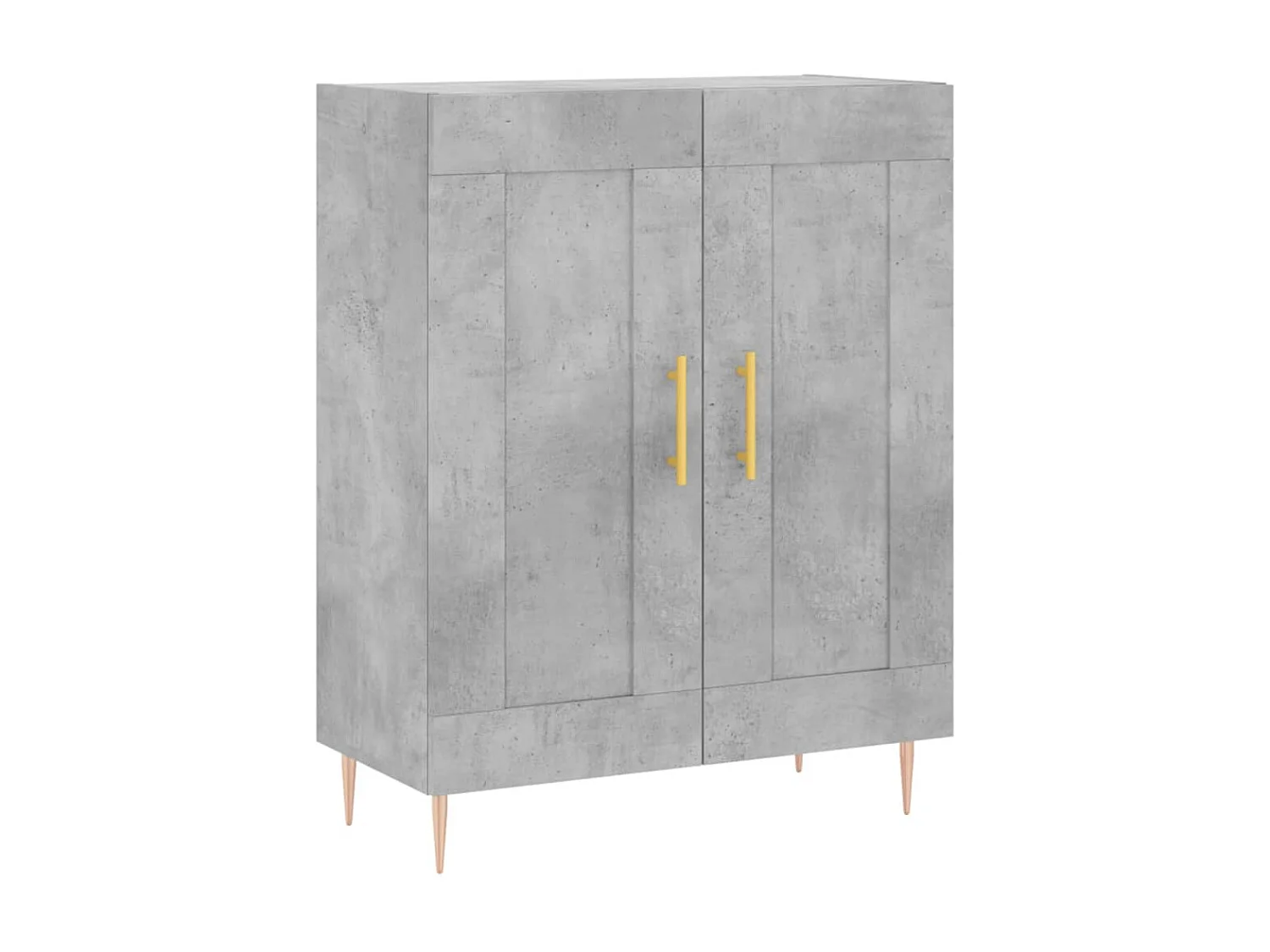 Aparador de madera de ingeniería gris hormigón 69,5x34x90 cm ES92959