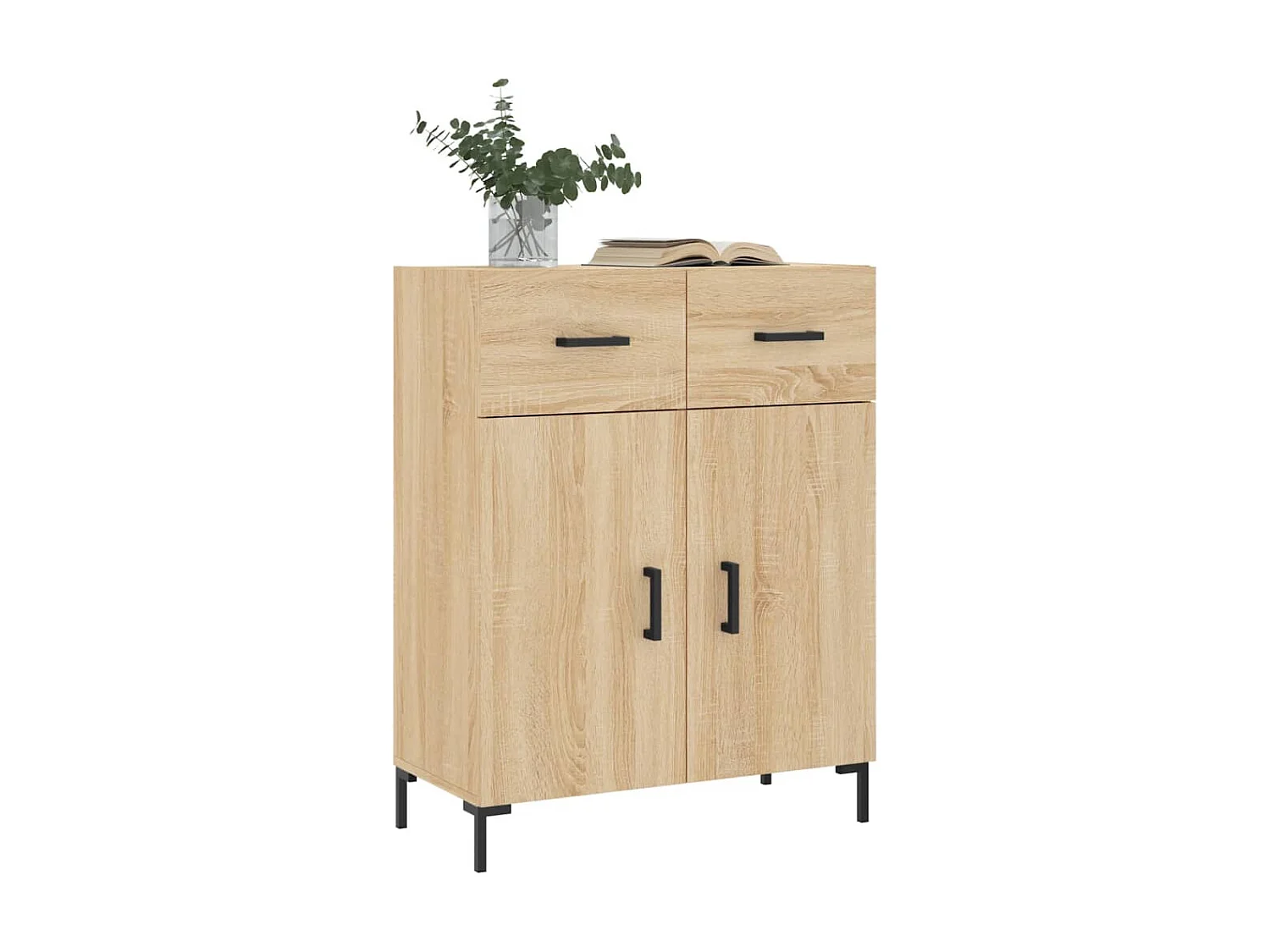 Dressoir 69,5x34x90 cm bewerkt hout sonoma eikenkleurig NL46266