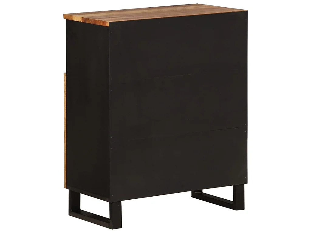 Buffet avec 2 portes 60x33x75 cm bois massif d'acacia QWE99311