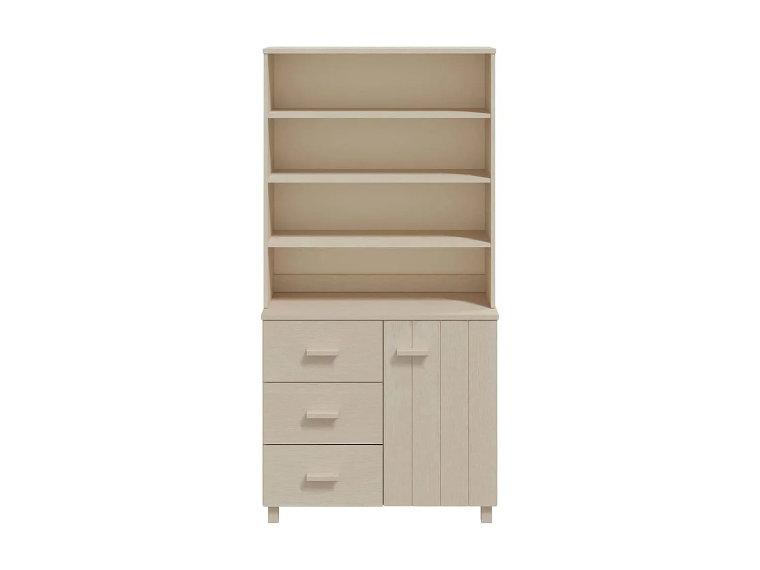 Highboard,Kommode HAMAR Massivholz Kiefer Honigbraun -gkd529079
