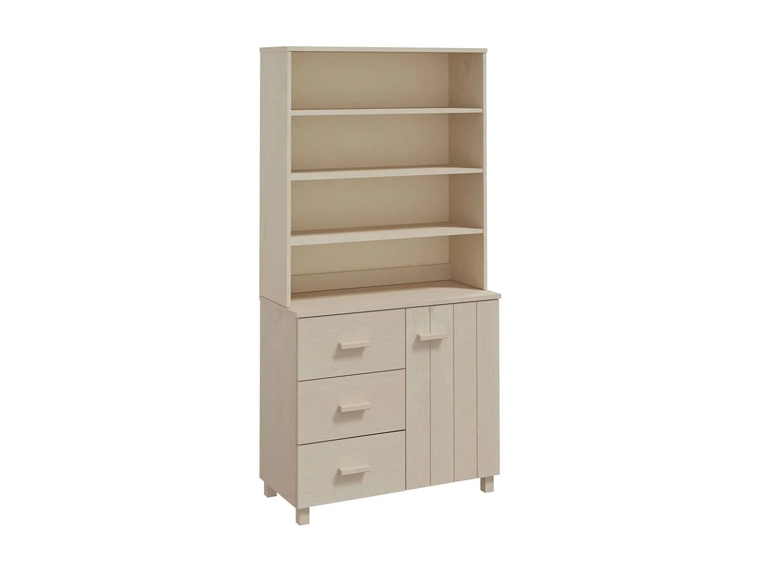 Highboard,Kommode HAMAR Massivholz Kiefer Honigbraun -gkd529079