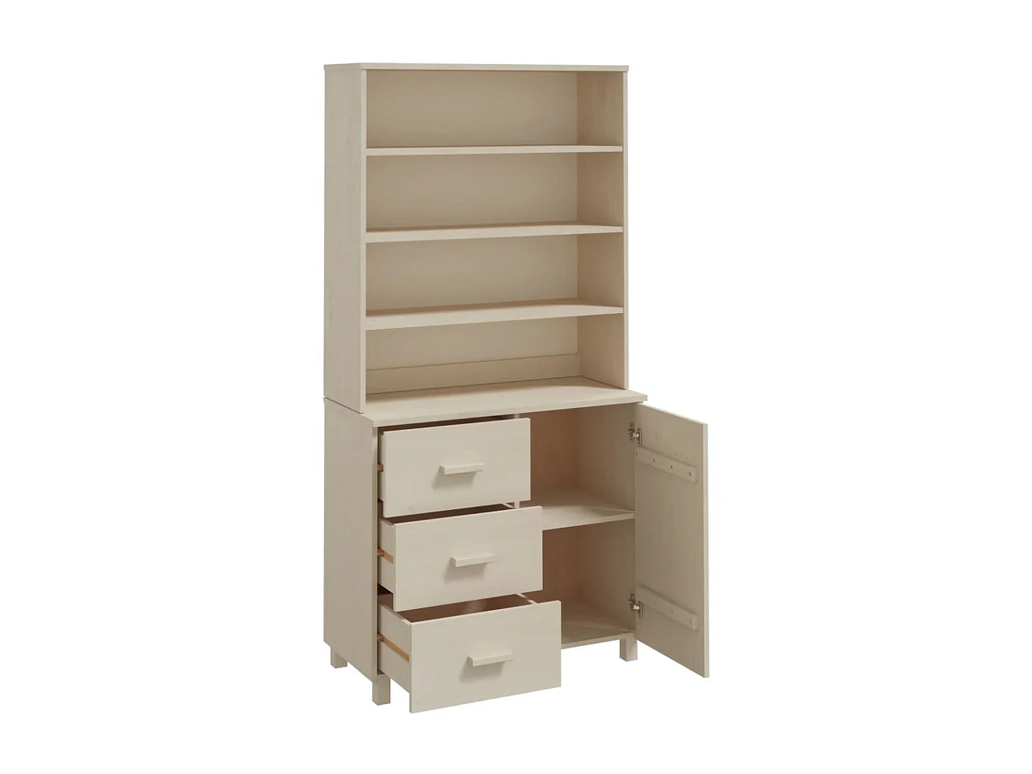 Highboard,Kommode HAMAR Massivholz Kiefer Honigbraun -gkd529079