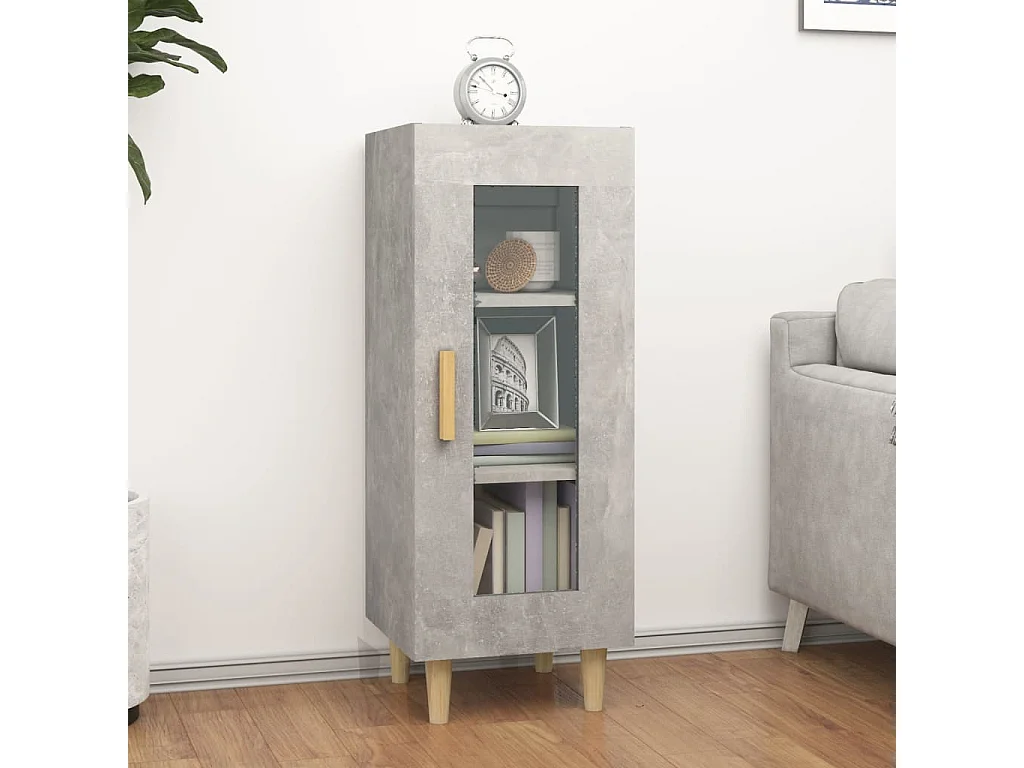 Buffet Gris béton 34,5x34x90 cm Bois d'ingénierie EGER50266