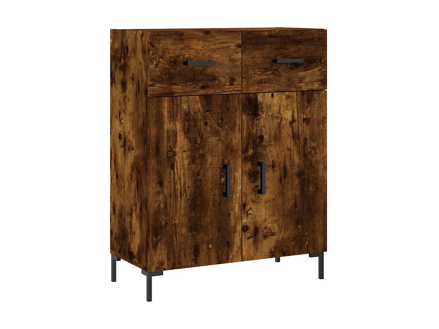 Dressoir 69,5x34x90 cm bewerkt hout gerookt eikenkleurig NL97357