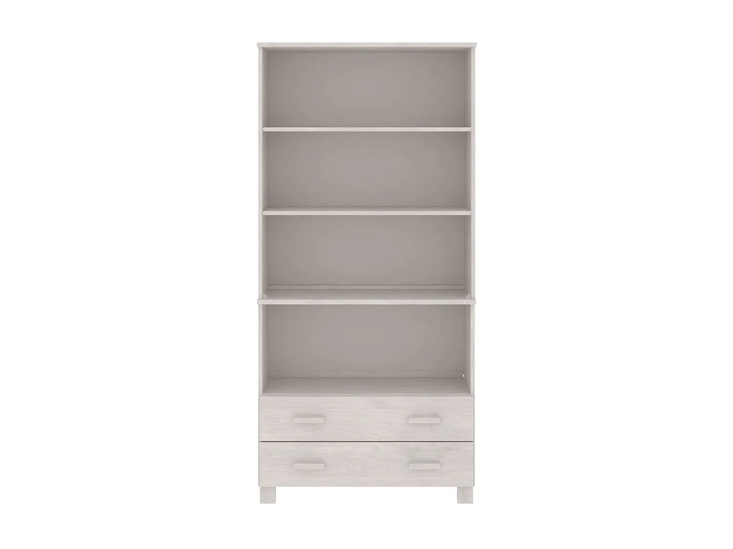 Highboard,Kommode HAMAR Massivholz Kiefer Weiß -gkd152245