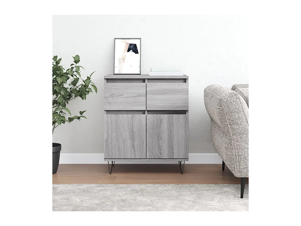 Buffet Sonoma gris 60x35x70 cm Bois d'ingénierie QWE61891