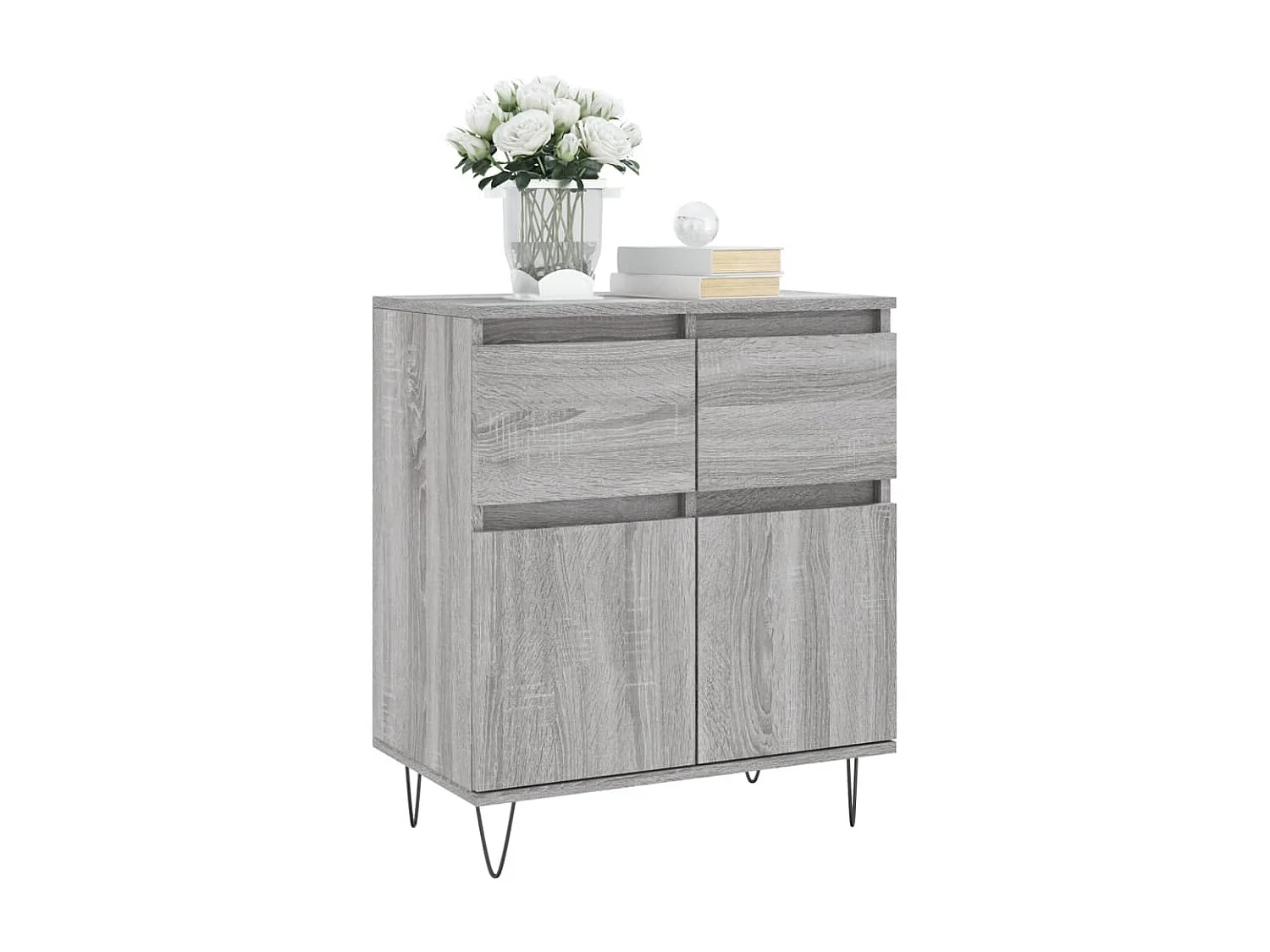Buffet Sonoma gris 60x35x70 cm Bois d'ingénierie QWE61891