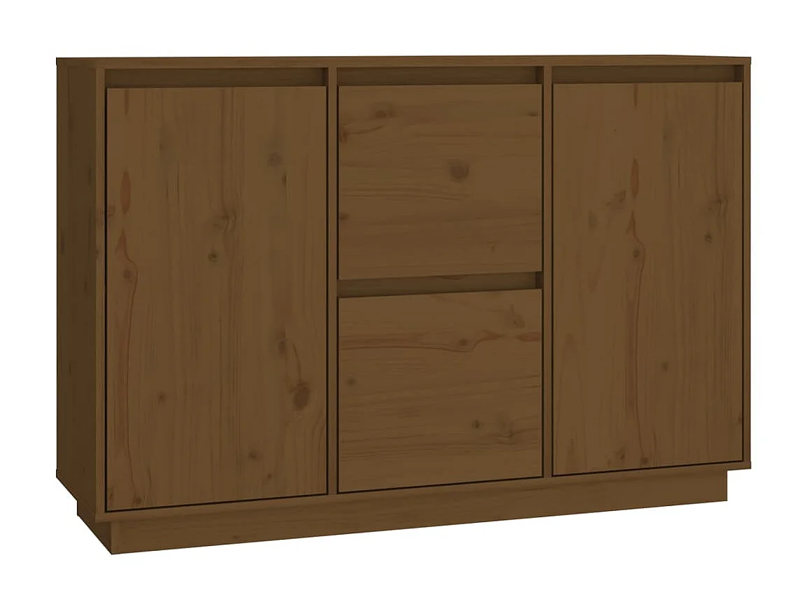 Dressoir 111x34x75 cm massief grenenhout honingbruin NL472579