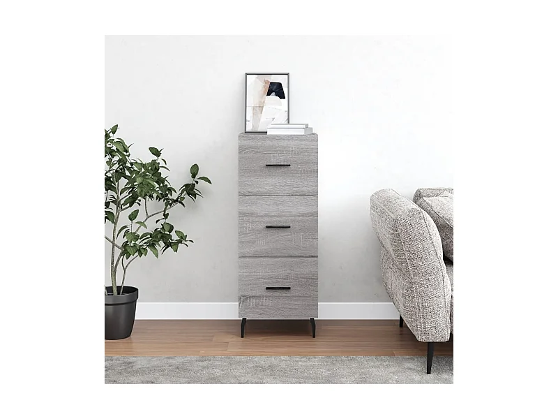 Buffet Sonoma gris 34,5x34x90 cm Bois d'ingénierie QWE68040