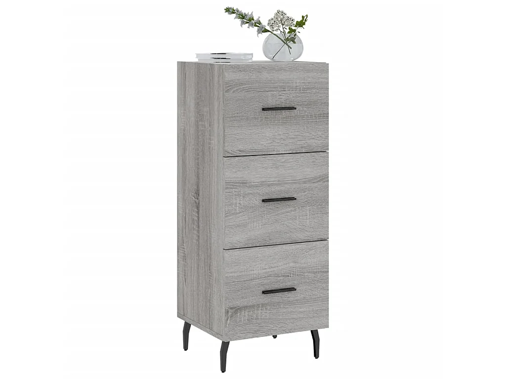 Buffet Sonoma gris 34,5x34x90 cm Bois d'ingénierie QWE68040