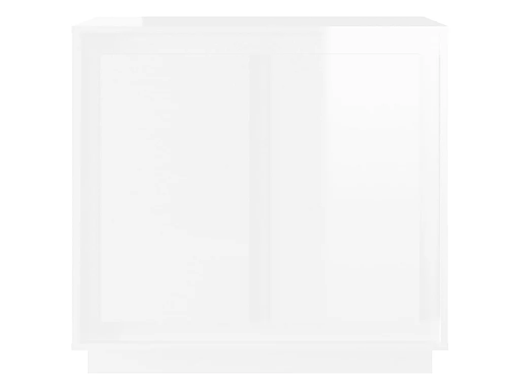 Buffet blanc brillant 80x34x75 cm bois d'ingénierie EGER85950