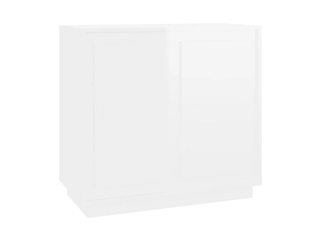 Aparador de madera contrachapada blanco brillante 80x34x75 cm ES97486