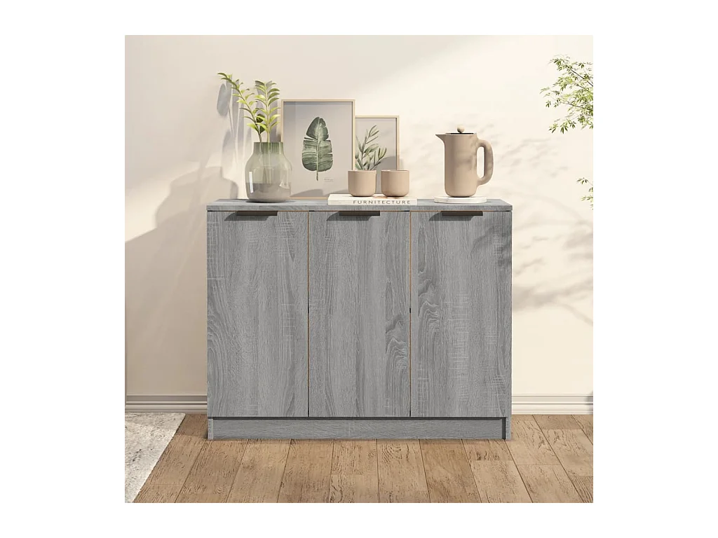 Buffet Sonoma gris 90,5x30x70 cm Bois d'ingénierie EGER55041